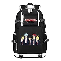 Anime Mashle Magic and Muscles Backpack Mash Burnedead Daypack Bookbag School Bag Laptop Bag with USB Charging Port 4