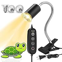 Reptile Heat Lamp: 360° Rotatable, Timing & Dimming, 3Pack E27 UVB/UVA Basking Lights (1 * 25W & 2 * 50W)