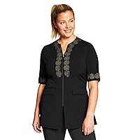 Noel Asmar Uniforms Eternity Embroidered Tunic, Two Pockets, Zip Closure