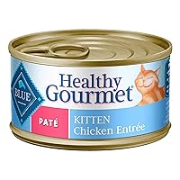 Blue Buffalo Healthy Gourmet Natural Kitten Pate Wet Cat Food Chicken 3-oz cans (Pack of 24)