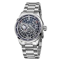 Luxury Brand Stainless Steel Automatic Mechanical Watch for Men Luminous Earth Star Watch Waterproof GC-SW