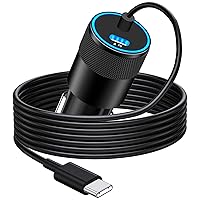 [Apple MFi Certified] iPhone 15 Car Charger Fast Charging, Rombica 90W Dual PD Power Cigarette Lighter iPhone USB-C Car Charger+6FT Type-C Cable for iPhone 15/15 Plus/15 Pro/15 Pro Max/iPad Pro
