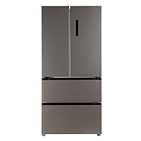 Avanti FFFDD18L3S FFFDD Frost Free French Door Refrigerator​, 18.0, Stainless Steel, 18 cu. ft