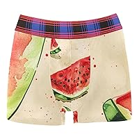 Men's Boxer Briefs, Men's Underwear Briefs, Summer Flower Watermelon