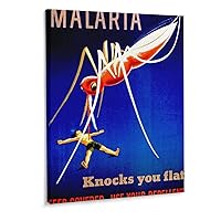 Malaria Awareness Poster Health Poster Classroom Decoration Poster Wall Art Paintings Canvas Wall Decor Home Decor Living Room Decor Aesthetic 24x32inch(60x80cm) Frame-Style