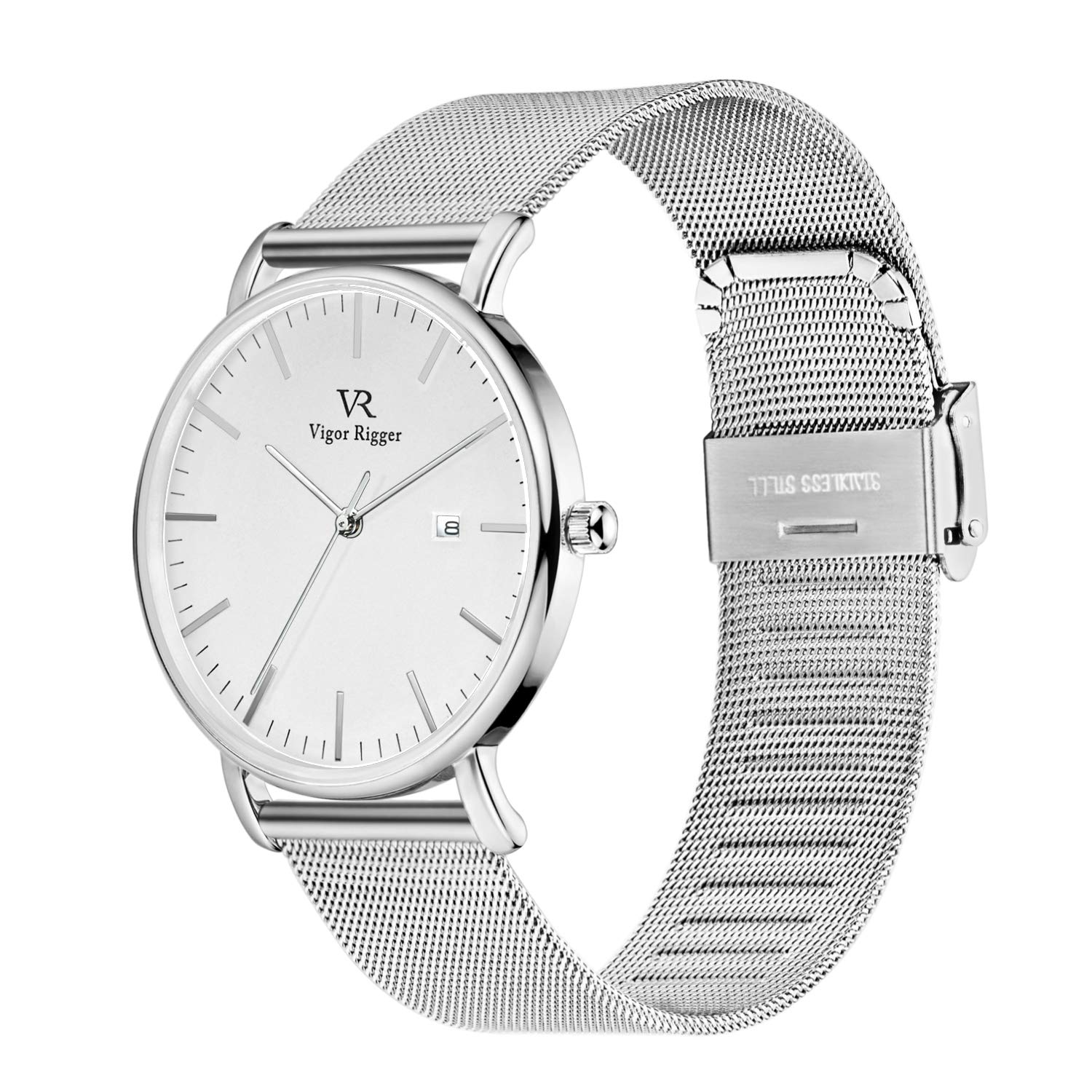 Mua [BUREI]腕時計 メンズ シンプル おしゃれ ブランド 人気 超薄型 軽量 アナログ腕時計 ビジネス 防水 クォーツ メンズ うで時計銀-白い  trên Amazon Nhật chính hãng 2023 Giaonhan247