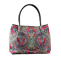 Wowen and Lady Top-Handle Bags Embroidery Shoulder Bag