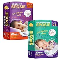 Sposie Diaper Booster Pads - Diaper Pads Inserts Overnight, Cloth Diaper Inserts and Overnight Diapers Size 4-6 and 2t-5t, Diaper Liners Baby Products