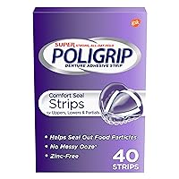 Super PoliGrip Comfort Seal Strips Denture Adhesive - 40 Strips by Super Poligrip Pack of 4