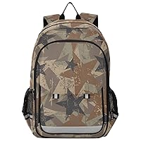 ALAZA Grunge Five Stars Military Camouflage Color Backpacks Travel Laptop Backpack