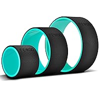 FEWOO Yoga Wheel Set 3 Pack for Back Pain, Yoga Prop Wheel, Sports Yoga Back Roller for Pain Relief, Stretching, Improving Flexibility, Massages and Backbends