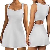 Women's Sweetheart Neck Mini Dress Cutout Back Flare Sleeveless Tank Top Bodycon Sexy Party Cocktail Dresses