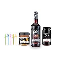 Old Fashioned Kit, Whiskey Cocktail Mix, Orange Garnish, Bourbon Cherries, Drink Picks, Home Bar Accessories, Home Bar Kit, bartender Mixer, Drinking Gifts, Mixology Cocktail kit, Set of 4