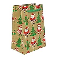 Small Christmas Handmade Premium Recycled Kraft Paper Gift Bag, 4