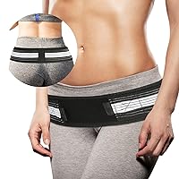 Sacroiliac SI Joint Hip Belt - Lower Back Support Brace for Men and Women - Pelvic Support Belt - Trochanter Belt - Sciatica Pelvis Lumbar Hip Pain Relief (White)