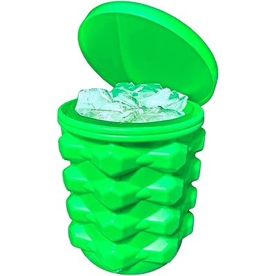 The Ultimate Ice Cube Maker Silicone Bucket with Lid Makes Small Size Nugget  Ice Chips for Soft Drinks, Cocktail Ice, Wine On Ice, Crushed Ice Maker  Bucket Ice …