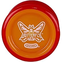 Duncan Toys Butterfly XT Yo-Yo with String, Ball Bearing Axle and Plastic Body, String Trick Yo-Yo, Red with Orange Cap