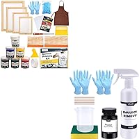 Caydo 38 Pieces Screen Printing Kit with Screen Printing Emulsion Remover Kit
