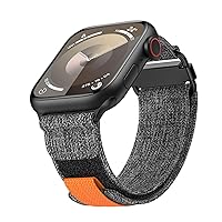 [YOFITAR] for Apple Wacth Band, Canvas 49mm/45mm/44mm/42mm/41mm/40mm/38mm Apple Watch Sport Band Series 9/Ultra/SE/8/7/6/5/4/3/2/1 Flexible, Lightweight, Strong, Comfortable iwatch Replacement Strap