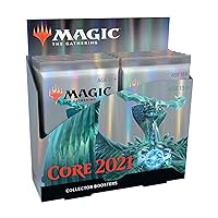 Magic: The Gathering Core Set 2021 (M21) Collector Booster Box | 12 Packs | Min. 4 Rares Per Pack | Latest Set, Model Number: C75100000