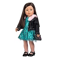 Adora Amazon Exclusive Amazing Girls Collection, 18” Realistic Doll with Changeable Outfit and Movable Soft Body, Birthday Gift for Kids and Toddlers Ages 6+ - Emma Sparkles