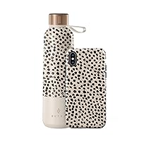 BURGA Bundle of iPhone X/XS Phone Case and Insulated Stainless Steel Water Bottle Polka Dots Pattern – Cute, Stylish, Fashion, Luxury, Durable, Protective, for Women and Girls