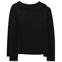 girls Long Sleeve Basic Layering T shirt 2 Pack