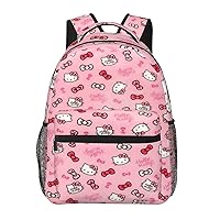 Hello Cat Backpack Kawaii Kitty Casual Backpack Cartoon Backpack Large Capacity Travel Backpack Boys Girls