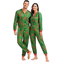 Christmas Onesie Pajamas for Women Adult Matching Family Christmas Pajamas One-Piece Christmas Pjs Couples