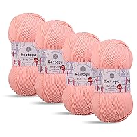 Baby One,Baby Knitting Yarn,Anti-Pilling (Low-Pilling) Featured,Each Skein/Ball 100 g (3.5 oz) (Salmon 253)