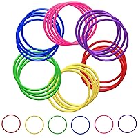 30 PCS Colored Plastic Toss Rings, Plastic Rings for Home Backyard Speed Agility Training Game,Wedding Bridal Shower Birthday Carnival Party Game