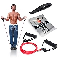 Resistance Bands with Handles and Door Anchor, Gym Resistance Tubes for Strength Training, Exercise Bands for Working Out, Physical Therapy, Home Workouts, Pilates & Crossfit