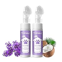 Paw Cleaner for Dogs and Cats| Clean Paws No-Rinse Foaming Cleanser (2 * 6.8 oz) | Dandelion Paw Cleaner Paw Brush for Dogs| Dog Paw Scrubber| Cat Paw Cleaner