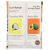 Revitalize & Repair: Vegan & Cruelty-Free 2-in-1 Hair Mask with Coconut Milk & Avocado Oil for Dry, Damaged Hair Treatment 2.4 oz