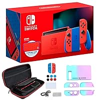 Switch Mario Red & Blue Edition with Red Joy-Con, Blue Dock - 6.2