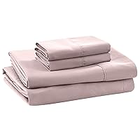 Modern Threads Soft Microfiber Solid Sheets - Luxurious Microfiber Bed Sheets - Includes Flat Sheet, Fitted Sheet with Deep Pockets, & Pillowcases Cameo Rose Full
