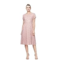 S.L. Fashions Women's Tea Length A-line Dress