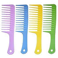 4 Pcs Wide Tooth Comb Detangling Hair Brush Wide Comb Detangler Comb Curl Comb, Best Styling Comb for Long, Wet or Curly Hair Improve Blood Circulation
