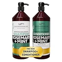 Dead Sea Collection Rosemary & Mint Oil Shampoo and Conditioner Set for Strengthening and Volume - with Natural Dead Sea Minerals - Nutrition and Healthier, Repair and Shine - Pack of 2 (67.6 fl. oz)
