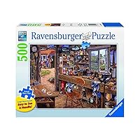 Ravensburger Dad's Shed - 500 Pieces Large Format Jigsaw Puzzle for Adults – Every Piece is Unique, Softclick Technology Means Pieces Fit Together Perfectly