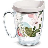 Tervis Mellow Floral Made in USA Double Walled Insulated Tumbler Travel Cup Keeps Drinks Cold & Hot, 16oz - Mug, Classic