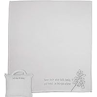 Pavilion Gift Company Never Doubt What Faith Family and Friends Can Help You Achieve-50x60 Super Soft Throw Blanket with Bag-Doubles As A Pillow, Grey