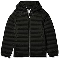 Amazon Essentials Girls and Toddlers' Lightweight Water-Resistant Packable Hooded Puffer Jacket