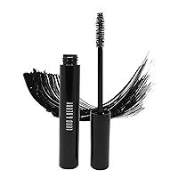 Lord & Berry Never Too Much Longwear Waterproof Lash Mascara Black for Volume and Length, False Lash Effect Long Lasting Eye Makeup, Enriched with Olive Oil, Vegan, Cruelty Free, 0.28 oz, Deep Black