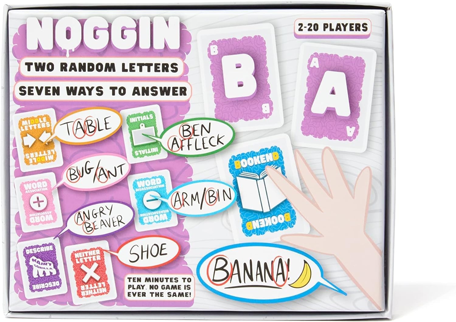 Format Games Noggin Party Game - Hilarious Fast-Thinking Word Game, Challenging and Addictive Strategy Card Game for Kids & Adults, Ages 10+, 3+ Players, 10 Minute Playtime, Made