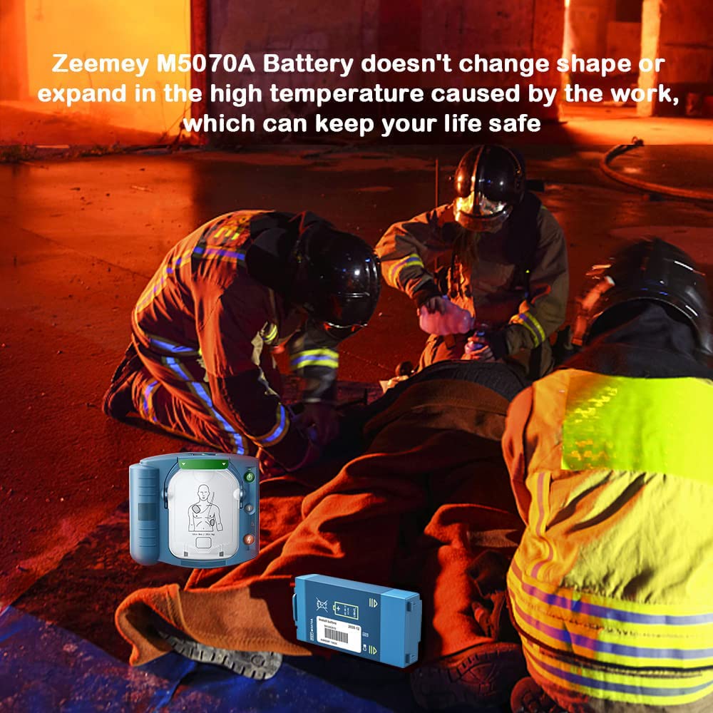 Zeemey AED Battery Replacement M5070A Battery Defibrillator Battery for AED Defibrillator 9V 4.2Ah High Capacity Easy to Use