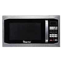 Magic Chef 1100 Watts Stainless Steel Digital Programmable Countertop Microwave, 1.6 Cubic Feet