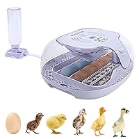 Egg Incubator, 16 Egg Incubator with Automatic Egg Turning and Humidity Control, Chicken Egg Incubator with Egg Candler and Temperature Display, Duck Incubators for Hatching Eggs