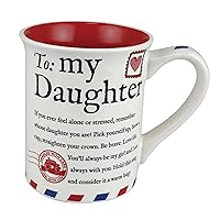 Enesco Our Name is Mud Letter to My Daughter Coffee Mug, 16 Ounce, Multicolor