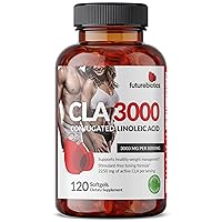 CLA 3000 Extra High Potency - Non-Stimulating Conjugated Linoleic Acid, Non GMO, 120 Softgels